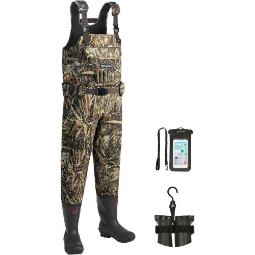 Size 11 TIDEWE Chest Waders, Hunting Waders for Men with Insulation, Waterproof Neoprene Camo Bootfoot Wader