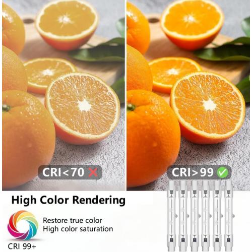 R7S Halogen Light Bulbs 120V 150W,6 Pack J78mm T3 J Type Halogen Bulbs, 3 Inch Long Double Ended Light Bulb for Work, Security,Landscape Lights, Dimmable