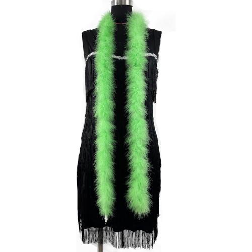 2 Yards 20g Fluffy Marabou Feather Boa for DIY Craft Sewing Trim Home Wedding Party Decoration-Green