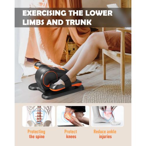 Yagud Under Desk Machine, Electric Elliptical Leg Exerciser for Senior, 13 Adjustable Speeds Quiet and Portable Seated Pedal Exerciser for Training with Remote Control