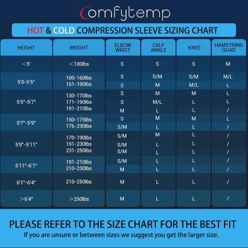 Comfytemp Knee Ice Pack Wrap for Swelling, Reusable Freeze Sleeve for Pain Relief, Gel Ice Pack for Injury, Meniscus Tear Knee Brace, Knees Compression Sleeve, Cold & Hot Therapy, Get Well Gift -L
