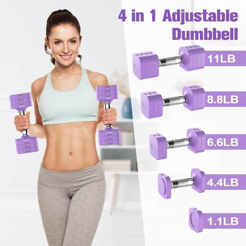 Hezeyferg 22LB 26.4LB 30.8LB Adjustable Dumbbells Set, Adjustable Weight Dumbbells with Multiple Levels, Hand Weights Sets for Women/Men Home Gym Full Body Workout