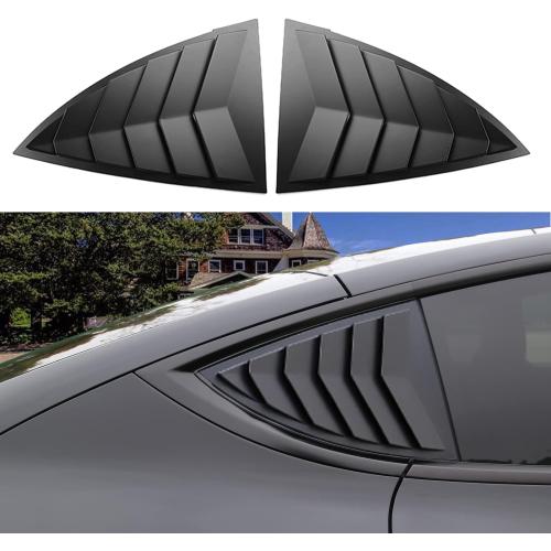 YHCDSEA for Model Y Side Window Louver Cover Sport Style-Matt Black