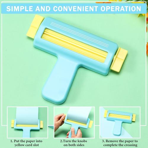 Paper Crimper, Double Sided Tape, Glossy Thin Inkjet Paper 100 Sheets, Glossy Photo Paper 8.25 x 11.6 Inches for Chip Bags Crafting for Inkjet Printer, Dye Ink 115gsm(Blue)