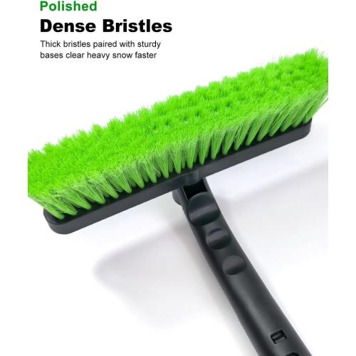 SEAAES Ice Scraper with Snow Brush for Car Windshield, Upgraded Extendable Snow Brush with Foam Grip for Truck SUV Vehicle Windows