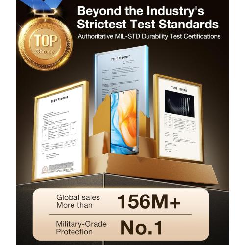 UltraGlass Unbreak 9H  Glass for Samsung Galaxy S25 Ultra Screen Protector [Military Grade Shatterproof & Longest Durable] Galaxy Screen Protector S25 Ultra Tempered Glass Full Coverage, 2 Pack