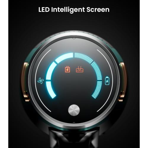 Cordless Vacuum Cleaner, Upgraded 580W 48KPA 65Mins Vacuum Cleaners for Home, Cordless Stick Vacuum Cleaner with Self-Standing and LED Screen, Anti-Tangle Wireless Vacuum for Pet Hair/Carpets/Floors