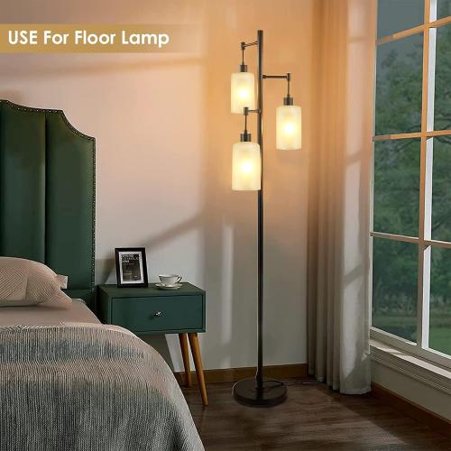 6 Pack White Frosted Glass Shades Replacement,5.51in Height,3.94in Diameter,1.65in Fitter, Cylinder Glass Shade Covers Replacement Globe for Pendant Light Floor lamps light fixtures Wall Sconces