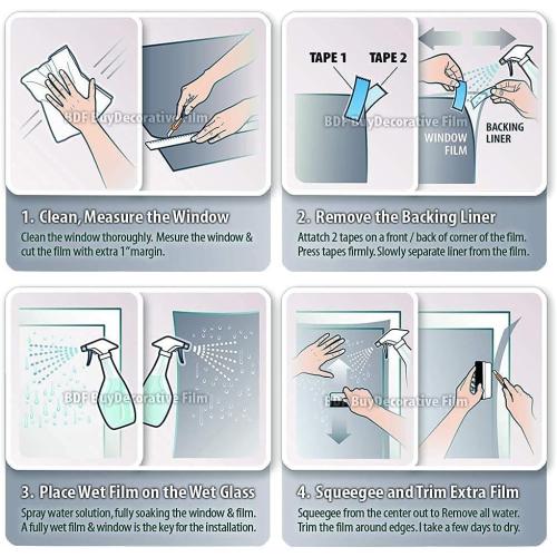 BDF NA05 Window Film Daytime Privacy and Sun Control Natural Black 5 (Very Dark) - 36in X 12ft
