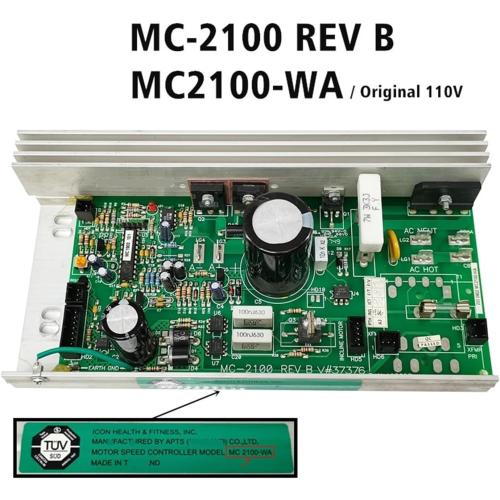 SBJKBVMF Treadmill Controller MC-2100 REV B Circuit Board Control Board MC2100-WA - Compatible with ICON PROFORM, Compatible with Nordic Track C2300