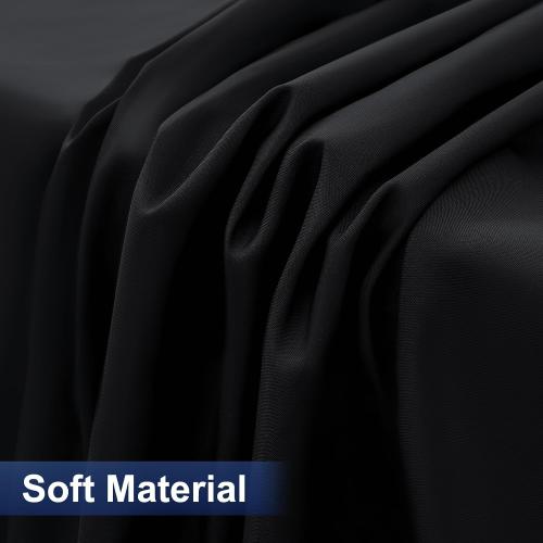 homing 2 Packs Rectangle Fitted Tablecloth, 6 Foot Washable Fabric Table Cloth, Waterproof Polyester Table Cover for Party, Trade Show, Outdoor and Indoor (Black, 30 x 72)