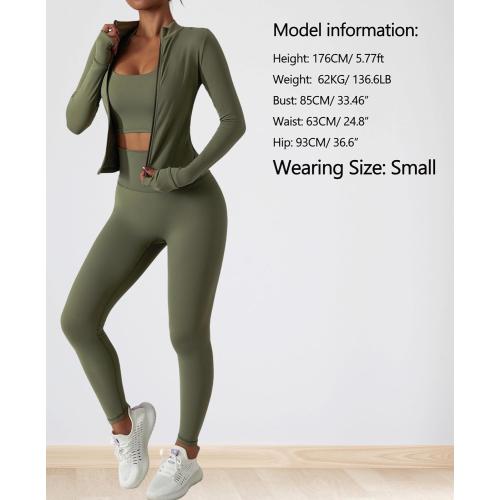 XL Yknktstc Womens Two Piece Tracksuit Set Long Sleeve Zipper Jacket with Athletic High Waist Leggings Workout Outfit