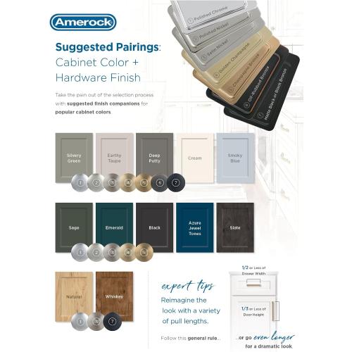 Amerock | Cabinet Pull | Polished Chrome | 6-5/16 inch (160 mm) Center-to-Center | Caliber | 1 Pack | Drawer Pull | Cabinet Handle | Cabinet Hardware