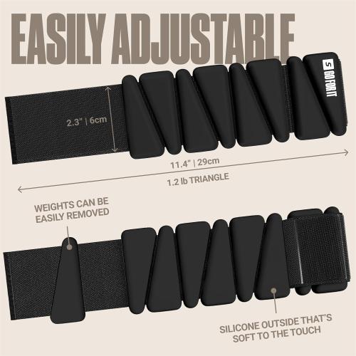 SPORTBIT Wrist and Ankle Weights for Women - Set of 2 (1lb Each) Wearable Ankle & Wrist Weights - Leg & Arm Bands, Silicone Weighted Bracelets for Workout, Walking, Running, Yoga, Pilates