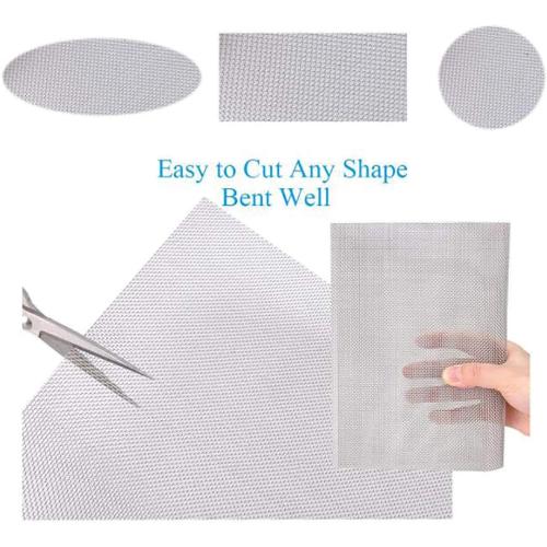 Size 120X300CM47X118INCH 304 Stainless Steel Woven Wire Mesh, Wire Mesh Window Screen Mesh, Prevent Mouse Mice Snakes Hornets Rodents Entering,Easy to Cut and Install,120X300CM47X118INCH
