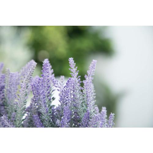 Velener Purple Artificial Lavender Flowers with Decorative Tray Wooden Box 9 Inches - Lifelike Faux Lavender Plants for Home and Office Decor, Fake Lavender Rustic Farmhouse Style