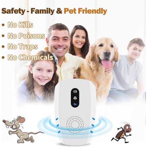 2026 Upgraded Ultrasonic Indoor Pest Repeller, 3-Mode Mouse Traps, 6 Pack