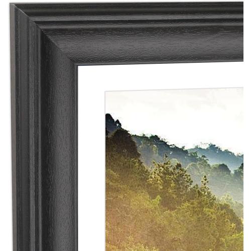 17x33 Picture Frame Solid Wood Black, Display 15x31 (With mat) or 17x33 (Without mat) Photos, Poster, Painting,Puzzles (X23B1733W1531)