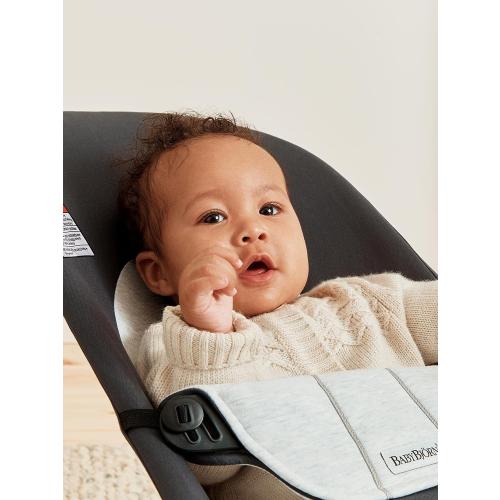 BabyBjörn Bouncer Balance Soft, Woven/Jersey, Dark Gray/Gray | 2-in-1 Adjustable Baby Bouncer Seat and Toddler Chair, Newborn to Toddler (8-29 lbs), 4 Positions, Lightweight & Portable