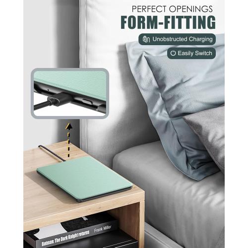 MoKo Case for All-New 7 Kindle Paperwhite (12th Generation-2024) and Kindle Colorsoft Signature Edition 2024, Lightweight Shell Cover with Auto Wake/Sleep for Kindle Paperwhite 2024, Agave Green