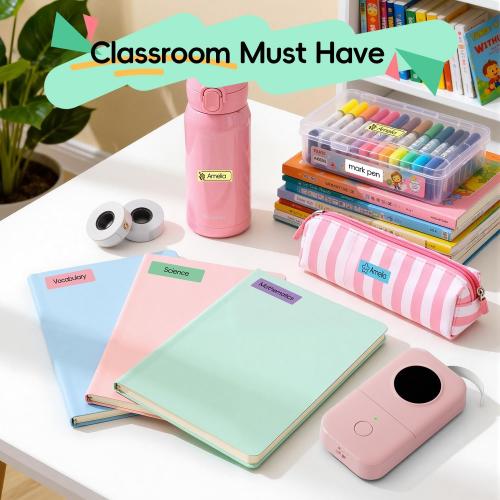 Phomemo Label Maker, D30 Label Maker Machine with Tape, Mini Bluetooth Label Makers, Small Portable Thermal Label Printer, Sticker Maker for School Classroom Teacher Home Kitchen Office Supplies