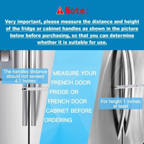 Rofio Refrigerator Lock, Upgraded 4 Digit Fridge Lock for French-door Refrigerators, Cabinet Locks, Easy to Set and Use