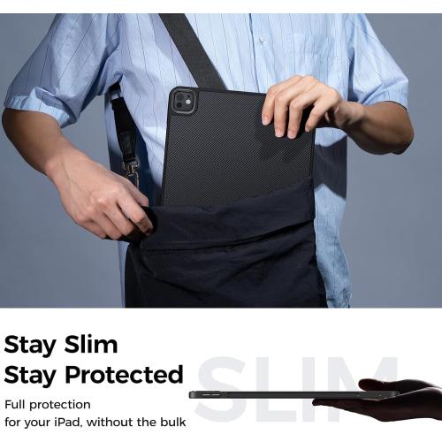 BENKS ArmorPro Case for iPad Pro 13 Inch (M5 2025/ M4 2024), Slim & Lightweight Shockproof Cover with Pencil Holder, Supports Apple Pencil Charging, Built with Dupont Kevlar Fiber and TPU