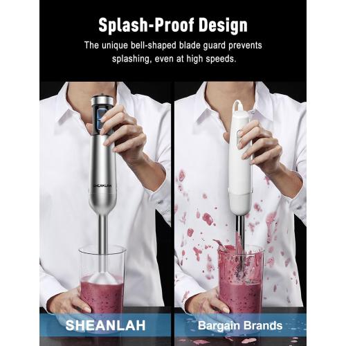 1000W Powerful Immersion Blender handheld, 2025 New Update Hand Blender with 25-Speed, Scratch-Resistant Corded Hand Mixer with Heavy-Duty Copper Brushless Motor and Gift Box