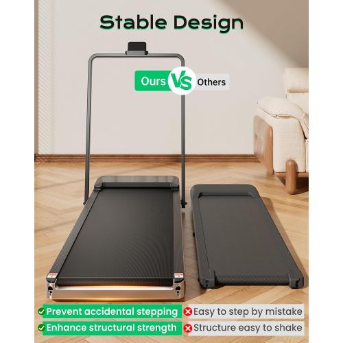 Walking Pad,Treadmill with Incline for Home Office, 2.5HP Portable Under Desk Treadmill with 265 Lbs Capacity,Remote Control, Led Display