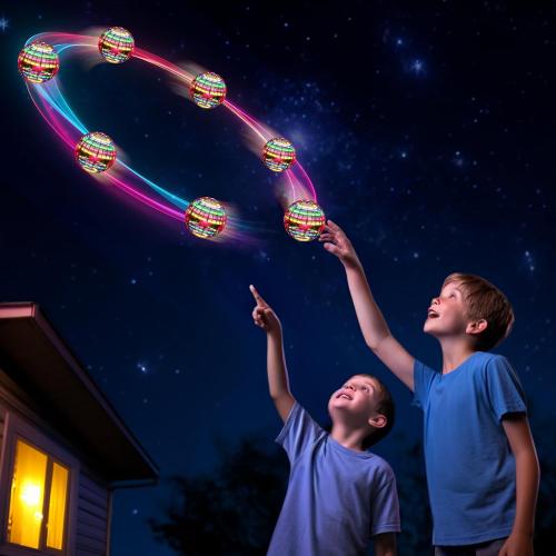 Ivtivfu Flying Orb Ball (Red, 2026 Upgraded) with Dazzling Lights, Magic Hover Spinner,