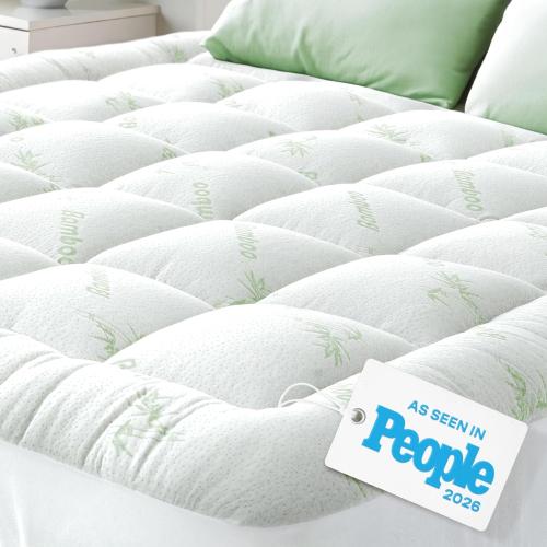 Niagara Sleep Solution Ultra Soft Size 60x80 Mattress Topper - Rayon Derived from Bamboo Pillow Top Mattress Pad for Back Pain Relief - Naturally Cooling for Hot Sleepers, Green
