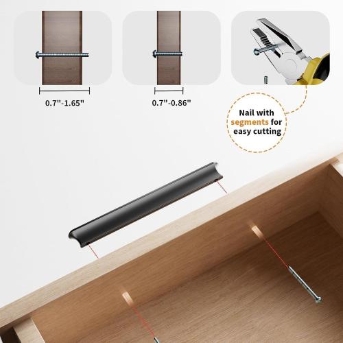 Cobbe Elite 10 Pack Elegant Matte Black Cabinet Pulls, 3 Inch Hole Center, Handles for Kitchen Bathroom Cabinets and Drawers