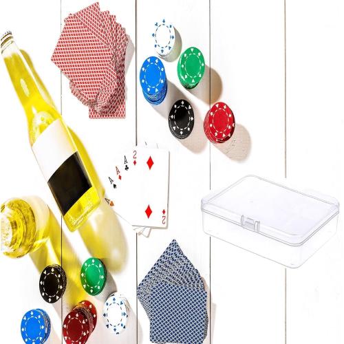 16 Pcs Mini Plastic Storage Containers Box with Lid, 3.5x2.4 Inches Clear Rectangle Box for Collecting Small Items, Beads, Game Pieces, Business Cards, Crafts Accessories