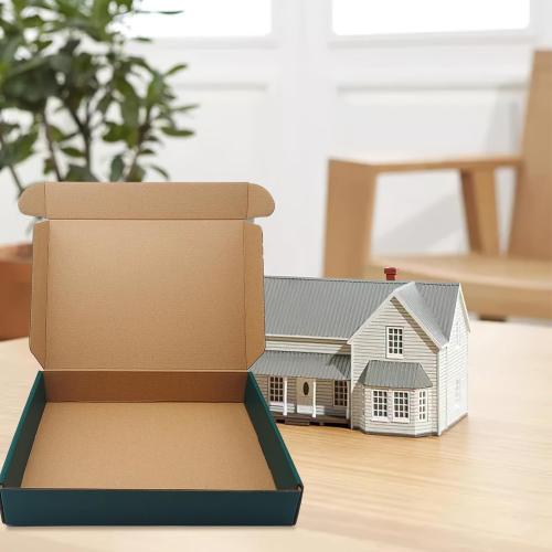 25 Pack Small Green Corrugated Cardboard Mailer Boxes - 13 x 10 x 2 Inch, Ideal for Packaging, Gift Boxes, Party Decorations