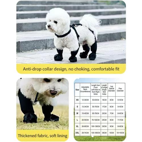 Dog Boots, high top Anti Slip, Anti Fall, Waterproof Dog Shoes, Adjustable Winter Snow Hiking Outdoor Dog Booties.Suitable for Small Medium Dogs Weighing 6-10 kilograms