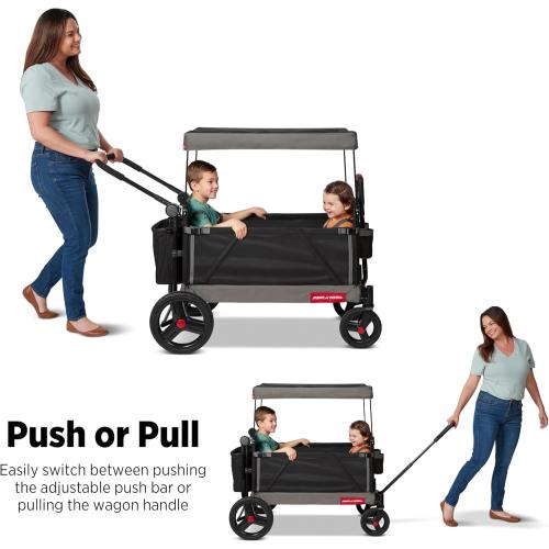 Radio Flyer Wagon for Kids, Baby Stroller, Outside Toys for Toddlers 1-3, Rolling Cart, Beach Cart with Wheels, Trav'ler Stroller Wagon with Protective Cover, for Ages 1  Years