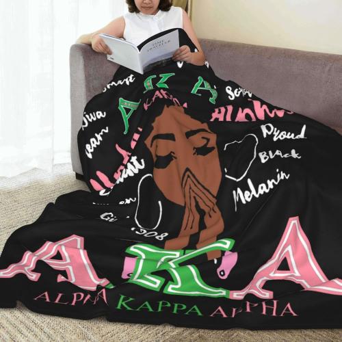 Sorority Gifts for Women Paraphernalia Blanket Warm Ultra Soft Flannel Blanket Living Room Bedroom Sofa Decoration (50X40)
