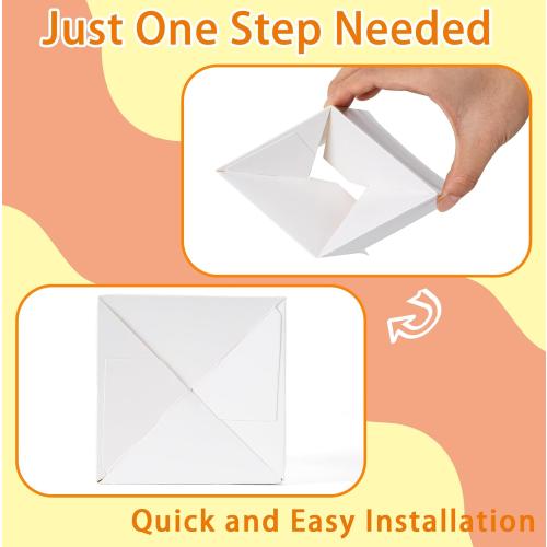 BOOMIBOO 25 Pack Individual Cupcake Containers, Cupcake Boxes with Window, Food Grade Cupcake Holders with Inserts, Stackable Deep Cupcake Carrier Easy Transport and Presentation (White)