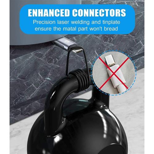 Type C Grey sweguard USB Type C iPhone 16 Pro Max Charger Cable [2-Pack,6.6ft 6.6ft] Nylon Braided USB C Cord for iPhone 16 15 Pro Max Samsung Galaxy S24 S23 S22 S21 S20 S10 A53 A15 Note Flip Pixel LG Moto PS5