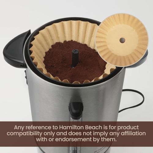 ‼️could be missing items ‼️Coffee Paper Filter for Hamilton Beach Coffee Urn 45 Cup, 120 Pcs | Extra Large Basket Coffee Filters, Precision Perforated Construction, Anti-tear and Zero Coffee Ground Leaks