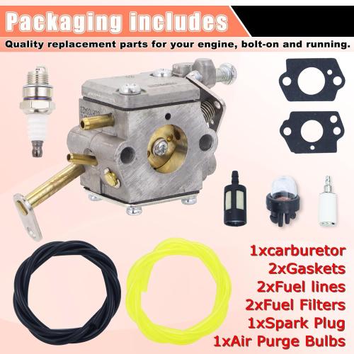 1950 2050 2150 Carburetor Kit Fit for Poulan Chainsaw Parts 1900 2055 2175 2350 2450 2550 262 Wild Thing Chainsaw Replaces 545081885 530069703 530071621