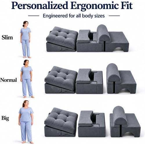 BBL Cushion, BBL Pillow After Surgery, Adjustable, Extra Thick, V-shape | Post Surgery Recovery Cushion to Prevent Bottoming Out, Almohada BBL, FSA&HSA Eligible
