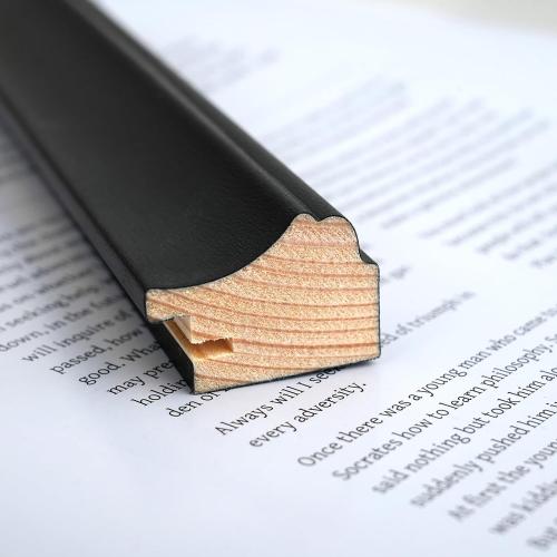 17x28 Picture Frame Solid Wood Black, Display 15x26 (With mat) or 17x28 (Without mat) Photos, Poster, Painting,Puzzles (X23B1728W1526)