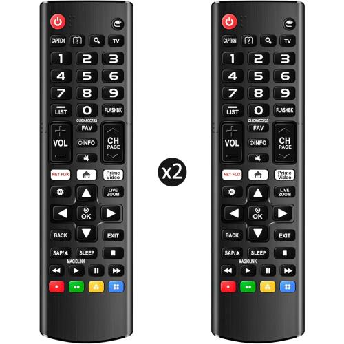 (Pack of 2) Universal Remote for LG Smart TV, Compatible with All LG TV Remote Control LCD LED OLED UHD HDTV 3D 4K Smart TV Models, Replacement Remote with Netflix Amazon Shortcuts Key