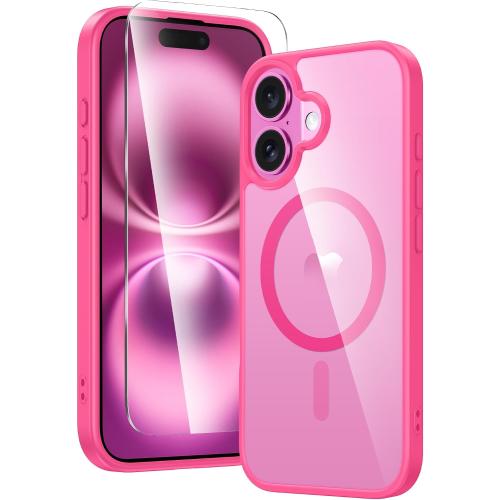 FNTCASE for iPhone 16 Phone Case Compatible with Magsafe Clear Phonecase