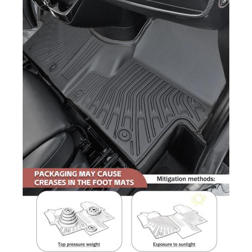 Icyhaws® Floor Mats for Mercedes Benz Sprinter 2500/3500 2019-2025 With 1st Row Bucket Seats, All-Weather TPE Rubber Car Mats, Driver & Passenger Floor Liners Accessories for Sprinter Cargo Van Models