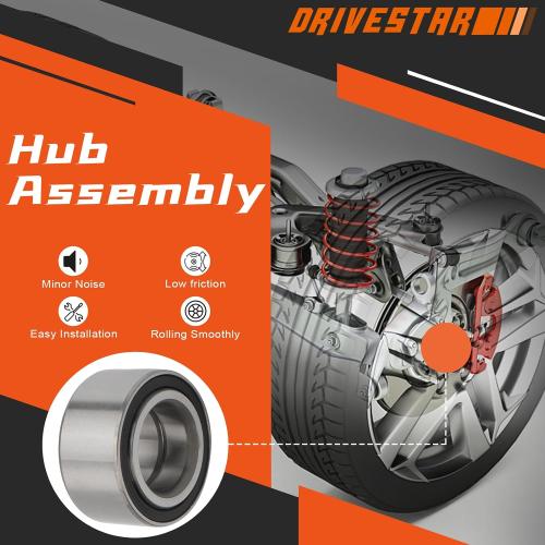 [FWD] DRIVESTAR 510110 Front Wheel Bearing Left and Right Compatible with Ford C-Max 03-18 /Escape 13-19 /Focus 12-18, Transit Connect 14-2023, Lincoln MKC 15-19,w/ABS