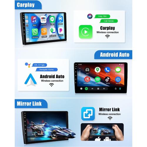 SIXWIN 8 Core Qualcomm Android Car Stereo for Ford Fiesta 2009-2014 9 Inch Touch Screen with CarPlay Android Auto 4G 64G Bluetooth Cooling Fan Weather Forecast UI Design Intelligent Voice