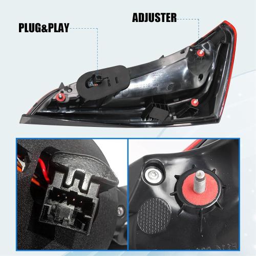 LED Tail Light Assembly Compatible With 2013-2017 Audi Q5 Taillight Tail Lamp Brake Lamp Rear Light Backup Light Replacement Left Driver Side Partslink#8R0945093D
