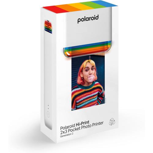Polaroid Hi-Print - 2nd Generation Bluetooth Connected 2x3 Pocket Photo Dye-Sub Printer - White Printer Only (9128)